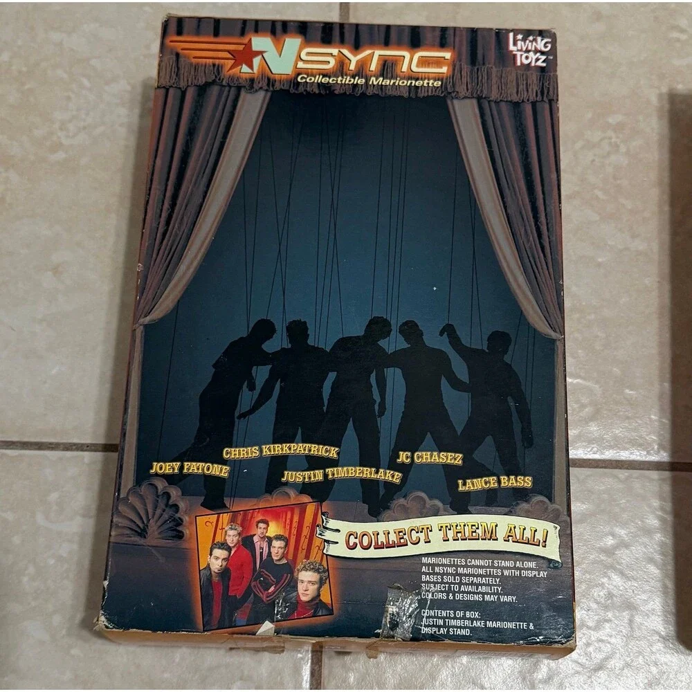NSYNC collectible marionette set of 6 complete 2000 Living Toyz New In Box